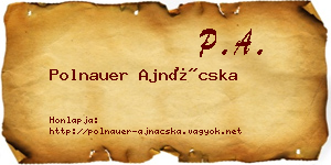 Polnauer Ajnácska névjegykártya